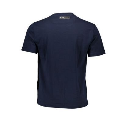 Blue Cotton Men T-Shirt