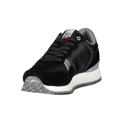 Black Polyester Women Sneaker