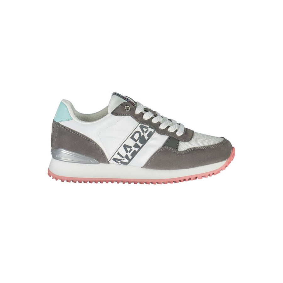 White Polyester Women Sneaker