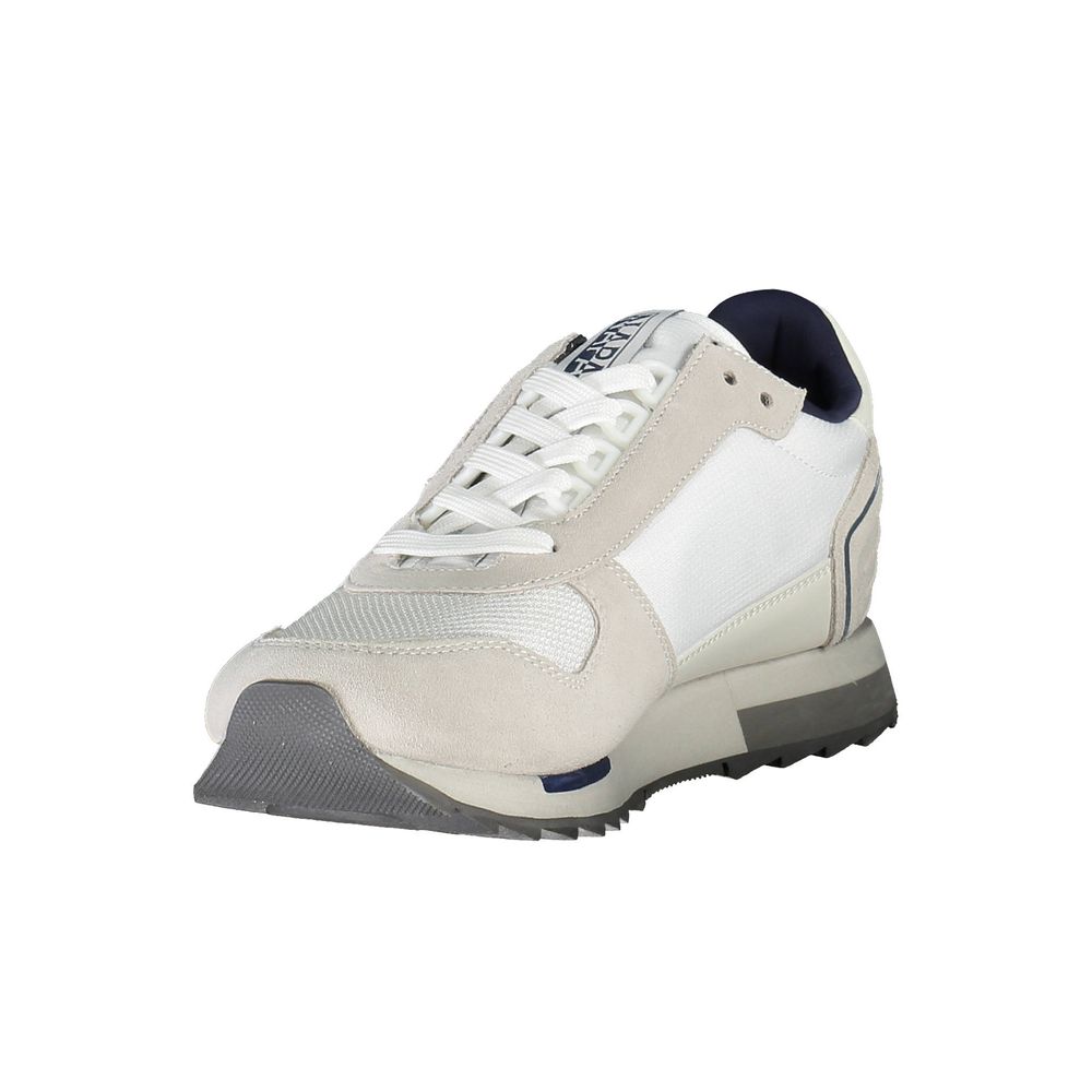 White Polyethylene Men Sneaker