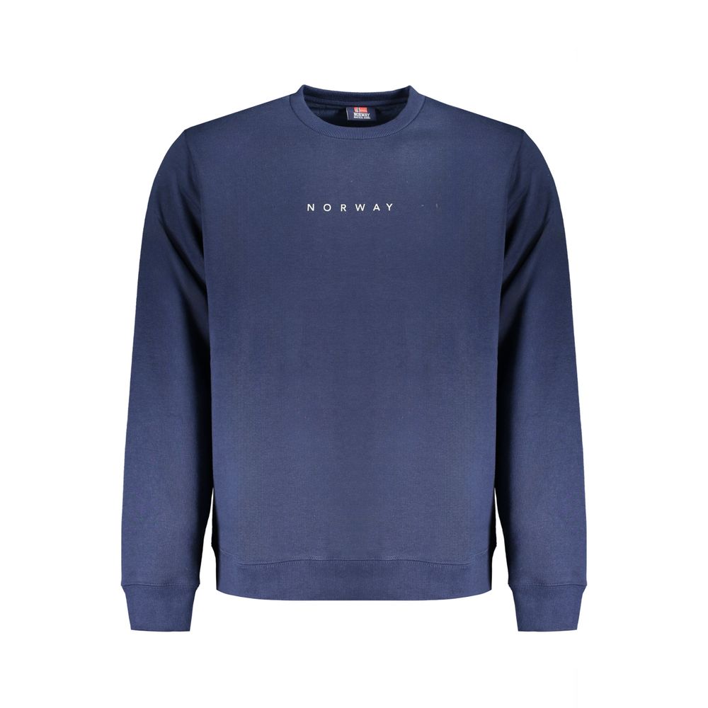 Blue Cotton Men Sweater