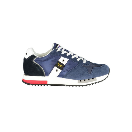 Blue Polyester Men Sneaker