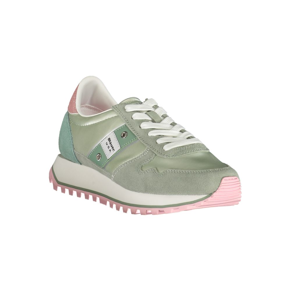 Green Polyester Women Sneaker