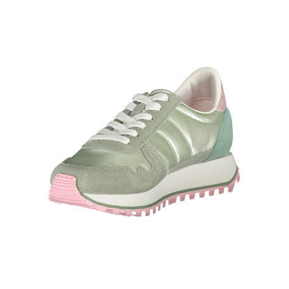 Green Polyester Women Sneaker