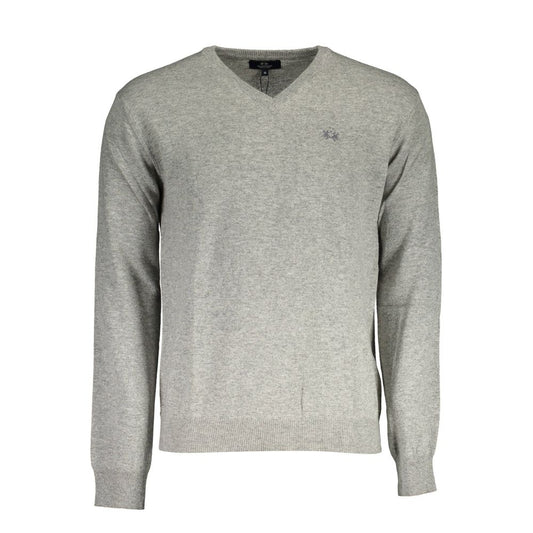 Gray Wool Men Sweater