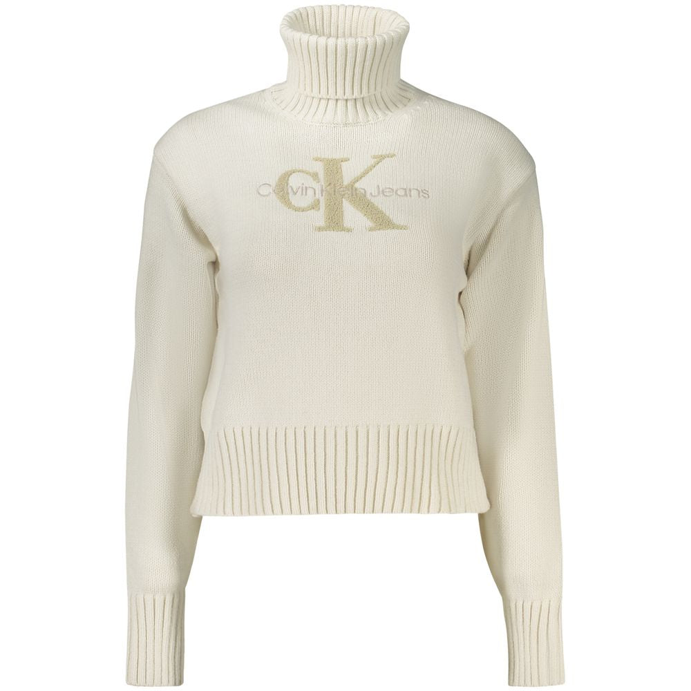 White Cotton Women Sweater