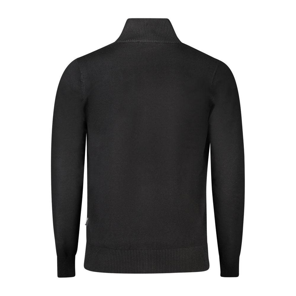 Black Viscose Men Sweater