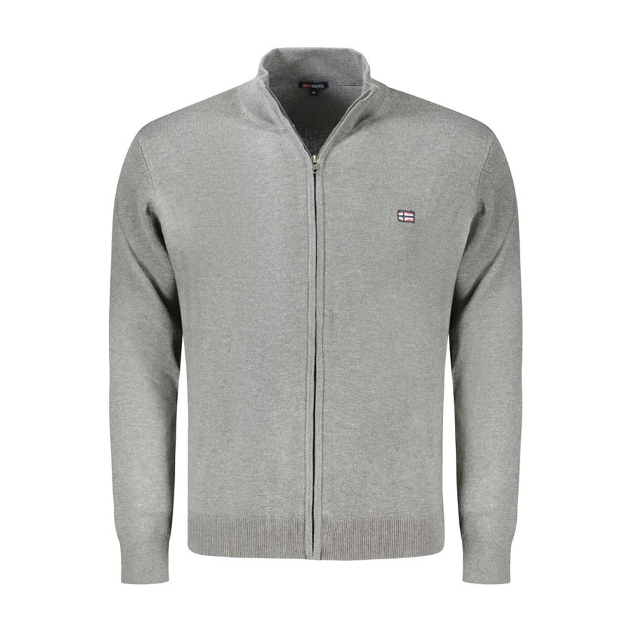 Gray Polyamide Men Cardigan