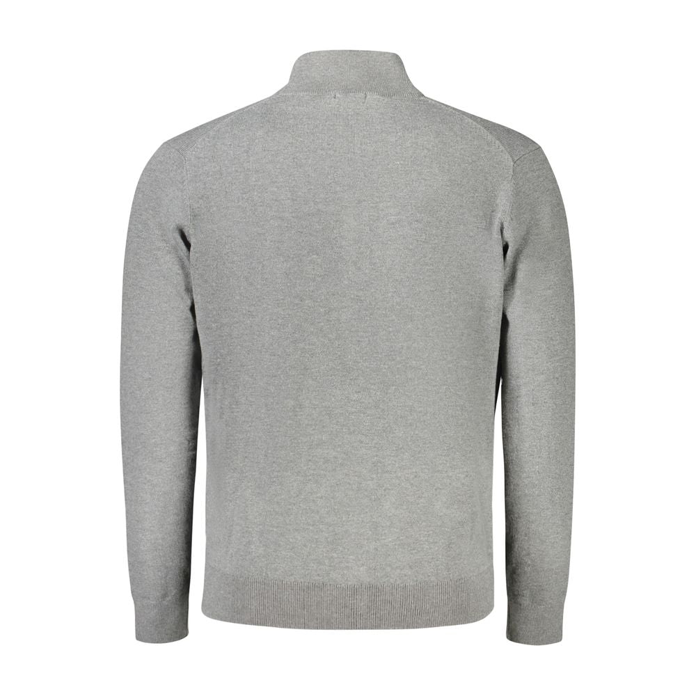 Gray Polyamide Men Cardigan