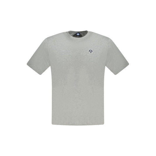 Gray Cotton Men T-Shirt