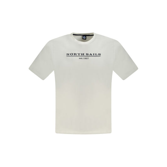 White Cotton Men T-Shirt