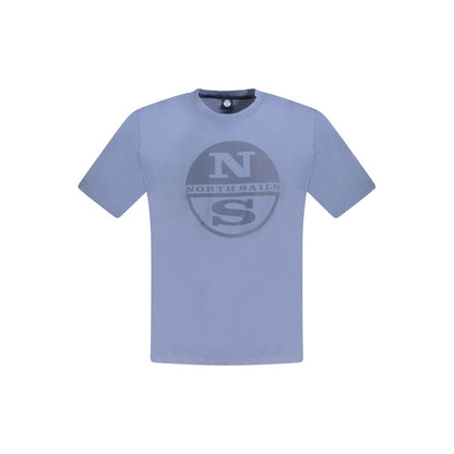 Blue Cotton Men T-Shirt