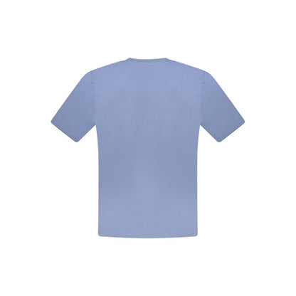 Blue Cotton Men T-Shirt