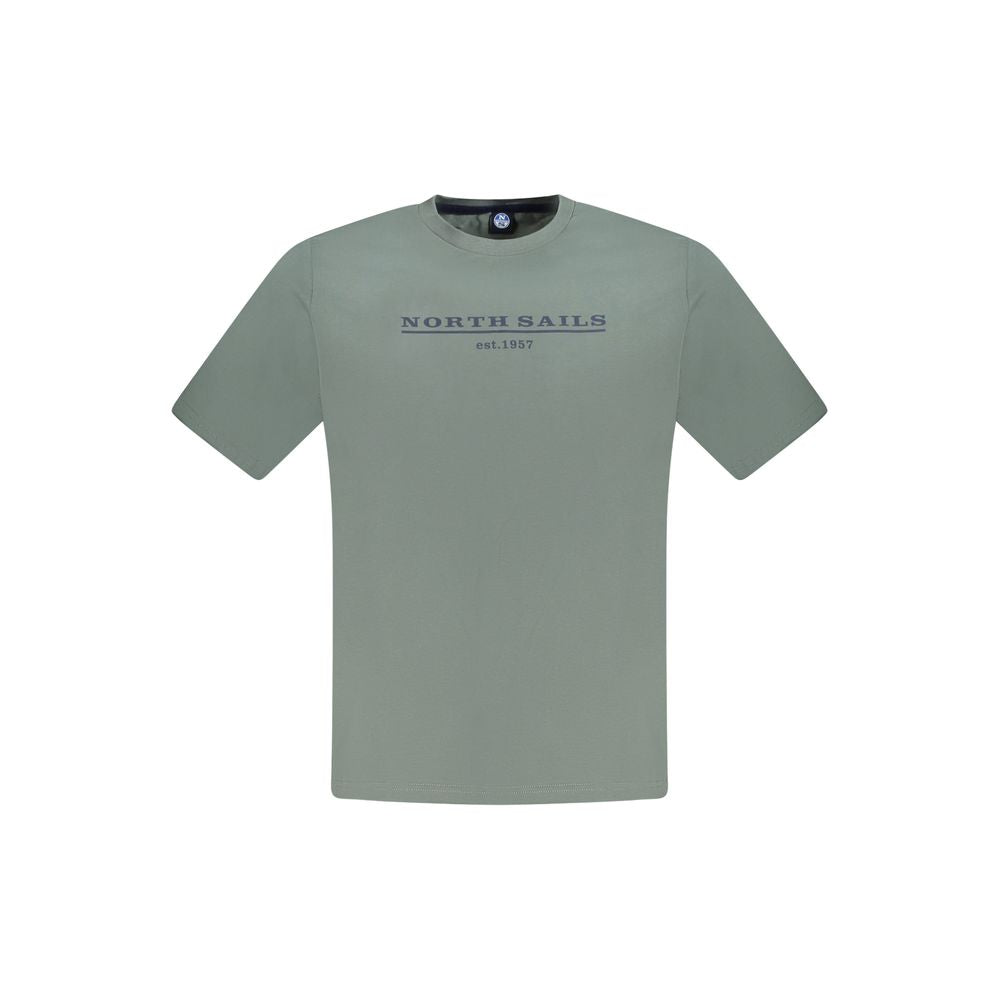 Green Cotton Men T-Shirt