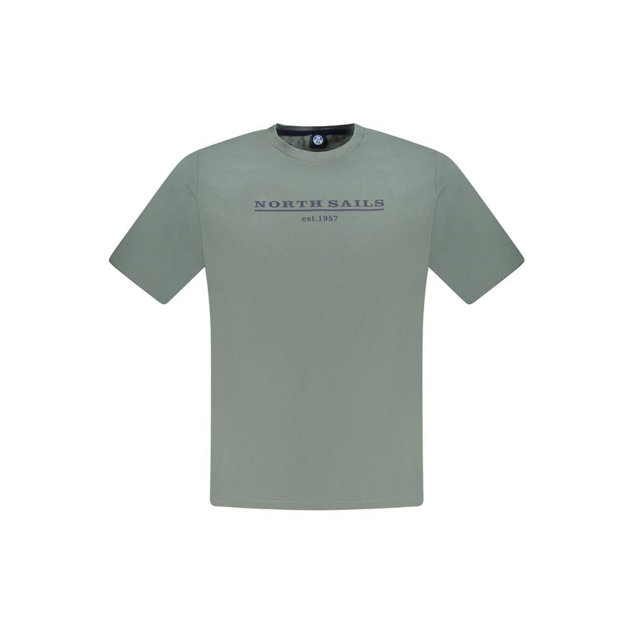 Green Cotton Men T-Shirt