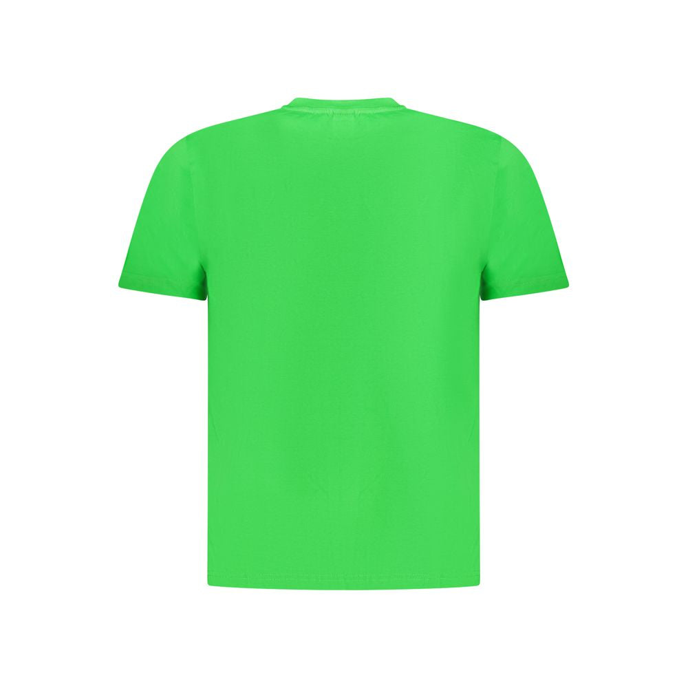 Green Cotton Men T-Shirt