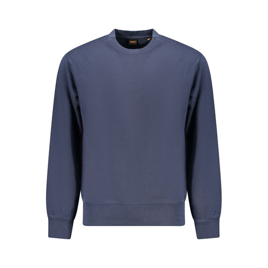 Blue Cotton Men Sweater