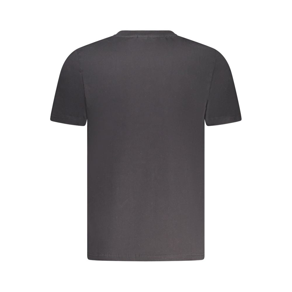 Black Cotton Men T-Shirt