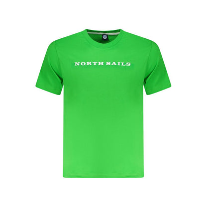 Green Cotton Men T-Shirt