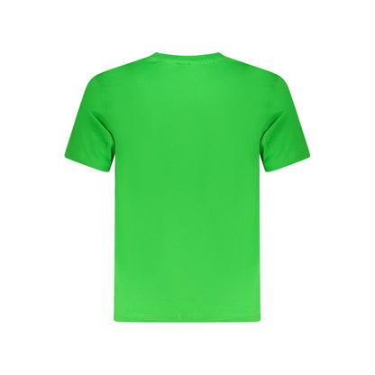 Green Cotton Men T-Shirt