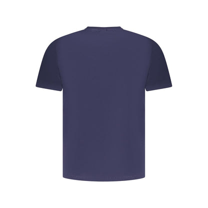 Blue Cotton Men T-Shirt