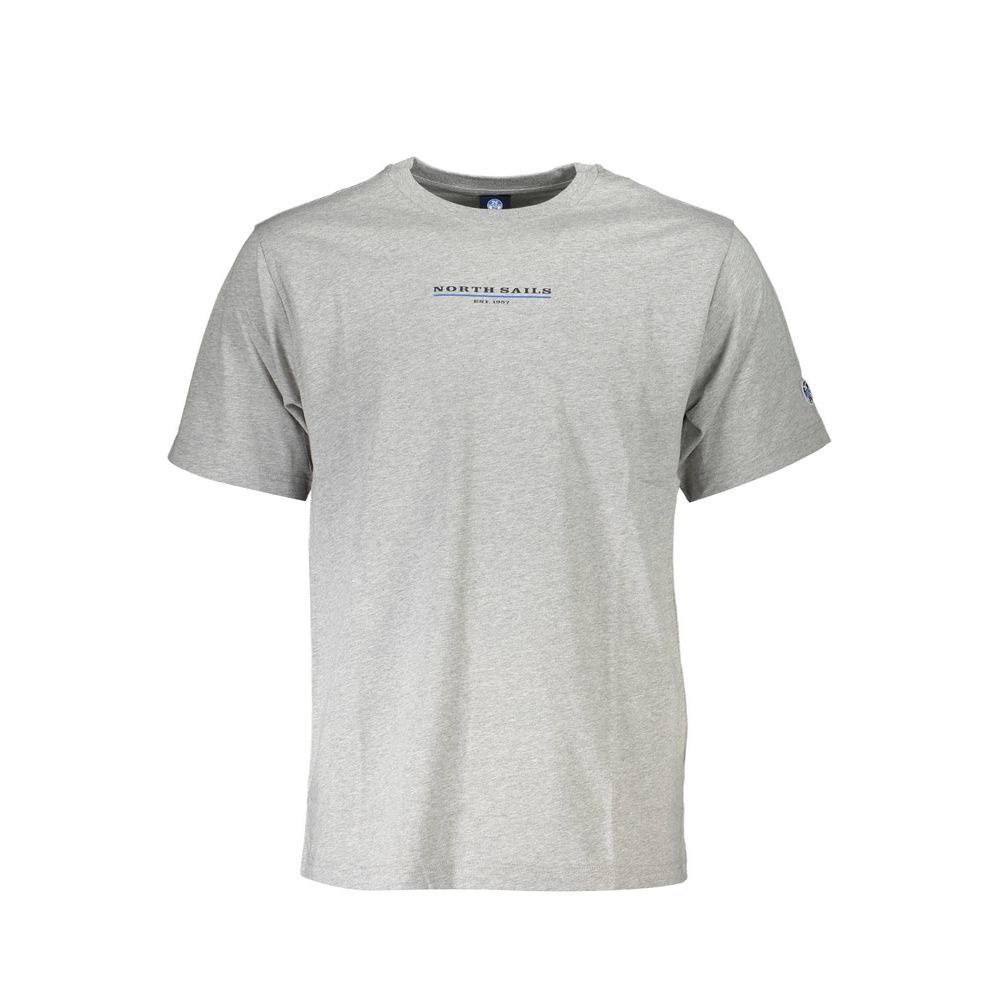 Gray Cotton Men T-Shirt