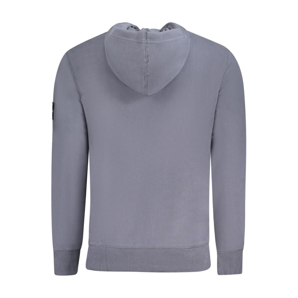 Blue Cotton Men Sweater