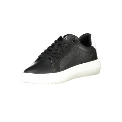 Black Leather Men Sneaker