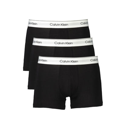 Black Cotton Men Boxer Short Trio Pack