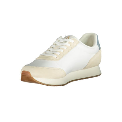 White Polyester Men Sneaker