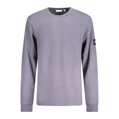 Blue Cotton Men Sweater