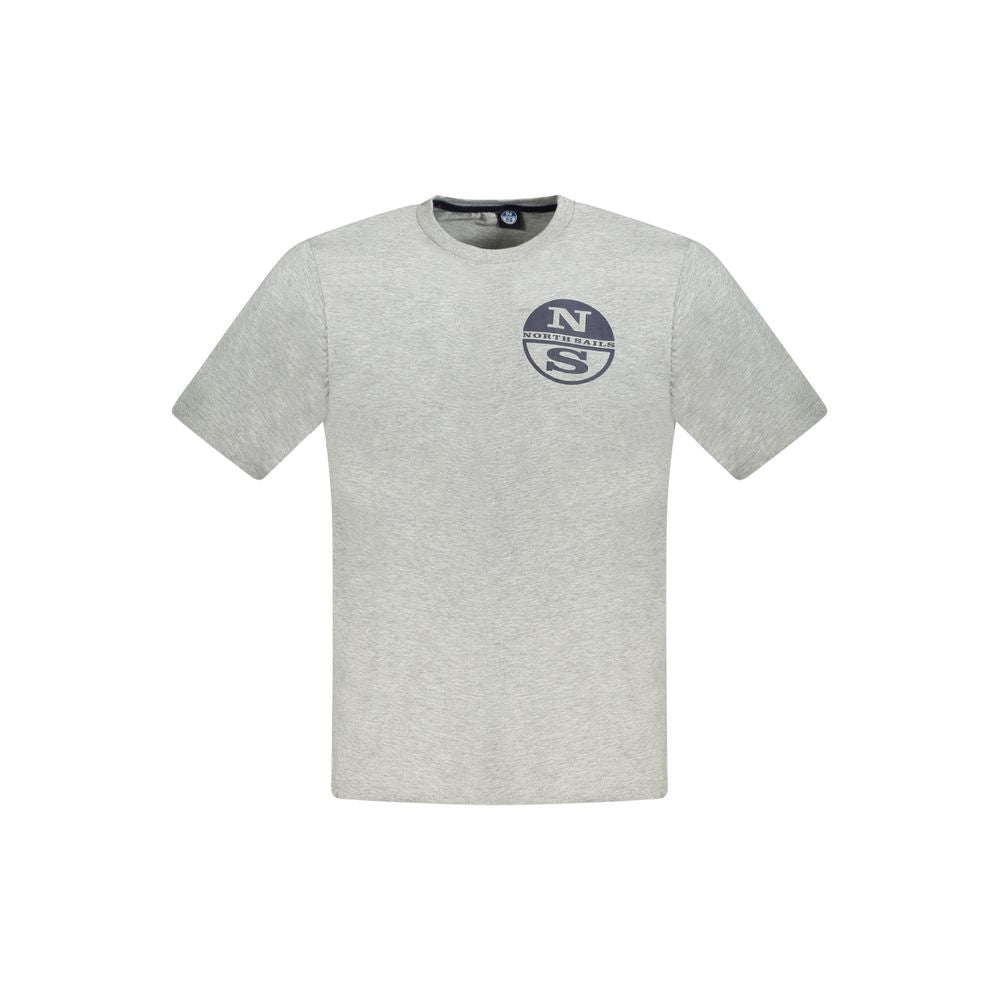 Gray Cotton Men T-Shirt