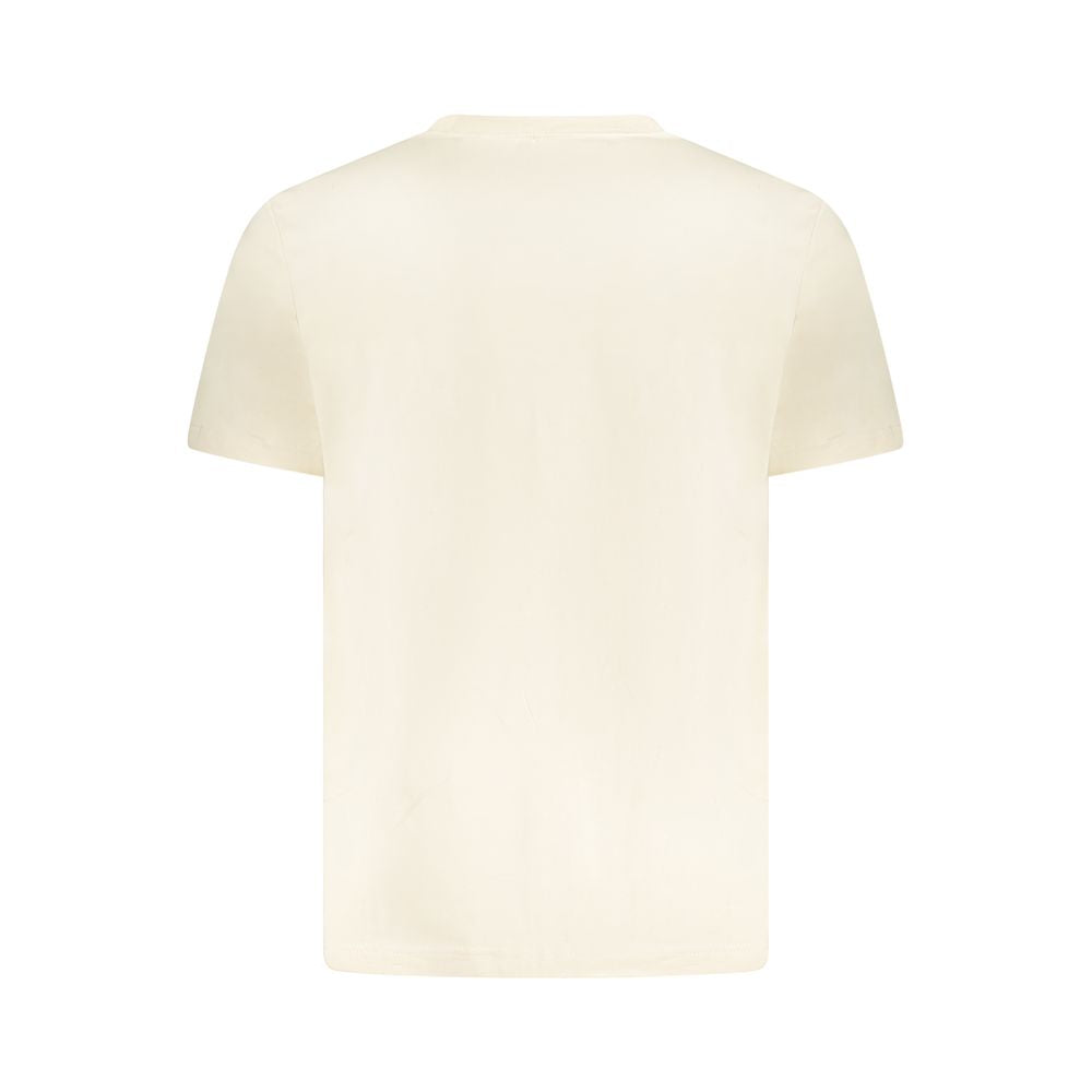 Beige Cotton Men T-Shirt