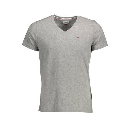 Gray Cotton Men T-Shirt