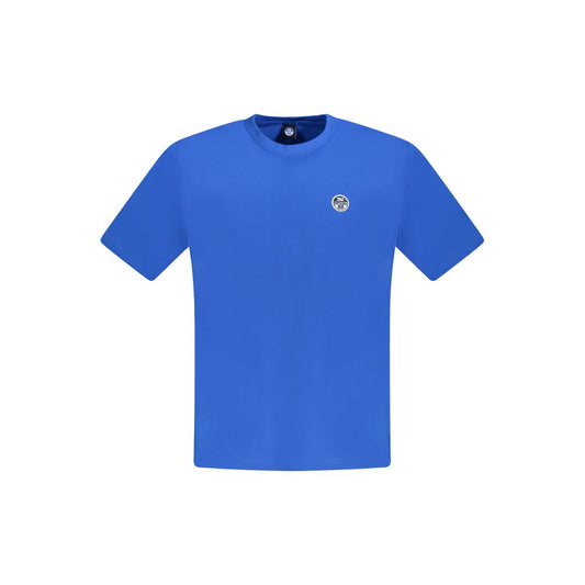 Blue Cotton Men T-Shirt