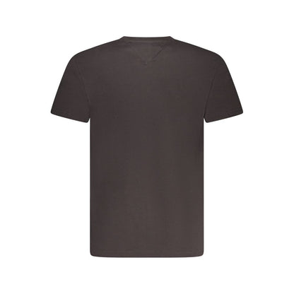 Black Cotton Men T-Shirt