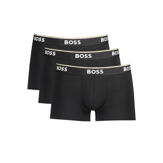 Black Cotton Men Boxer Underwear Pack