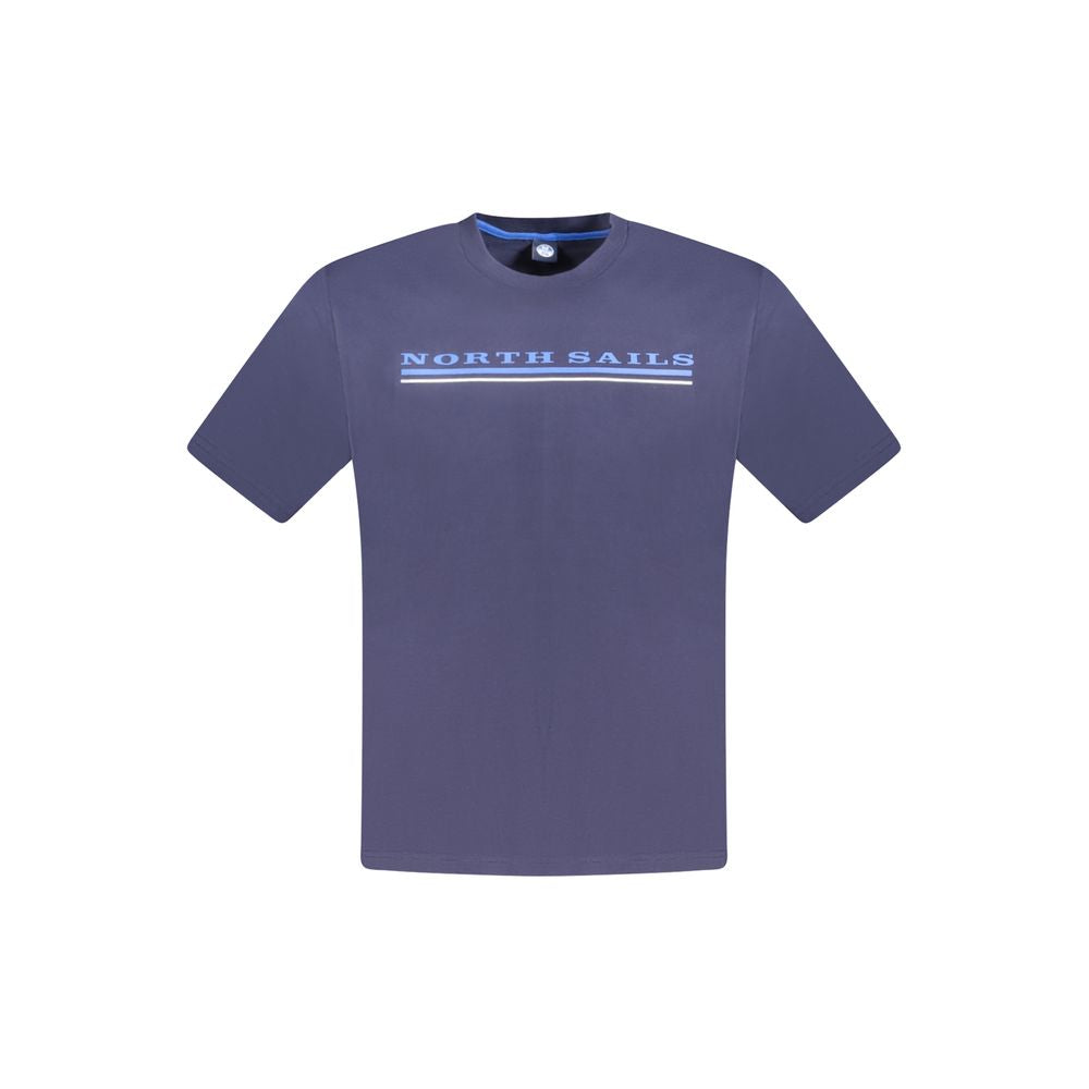 Blue Cotton Men T-Shirt