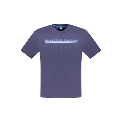 Blue Cotton Men T-Shirt