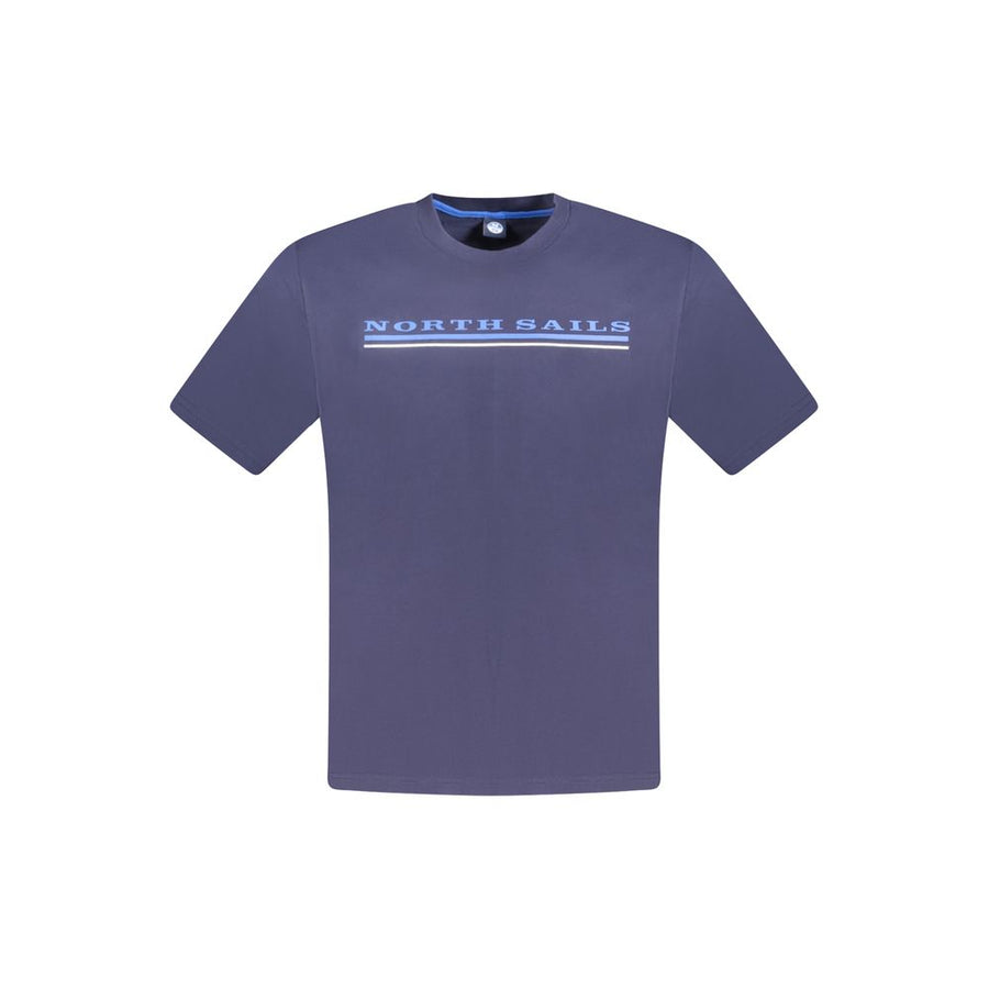 Blue Cotton Men T-Shirt