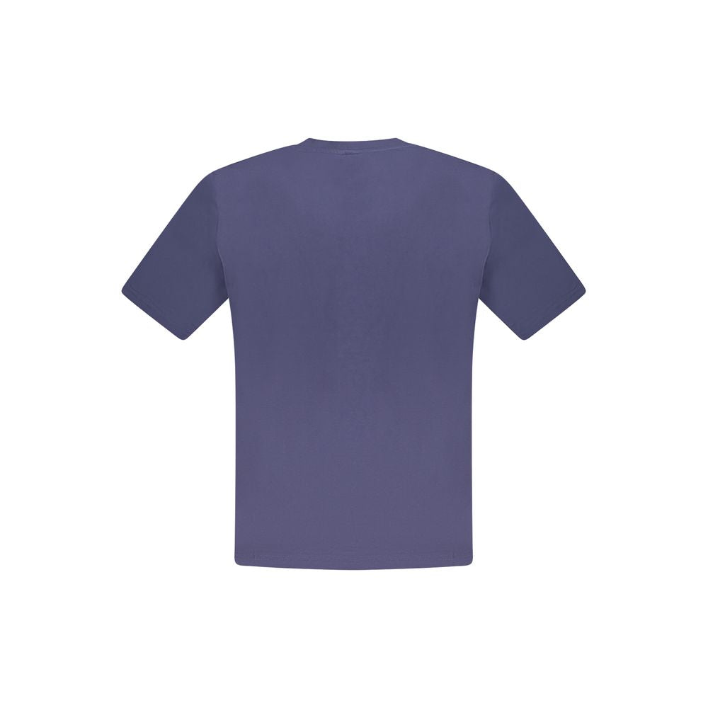 Blue Cotton Men T-Shirt