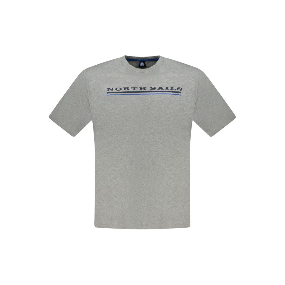 Gray Cotton Men T-Shirt