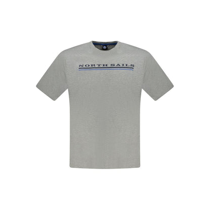 Gray Cotton Men T-Shirt