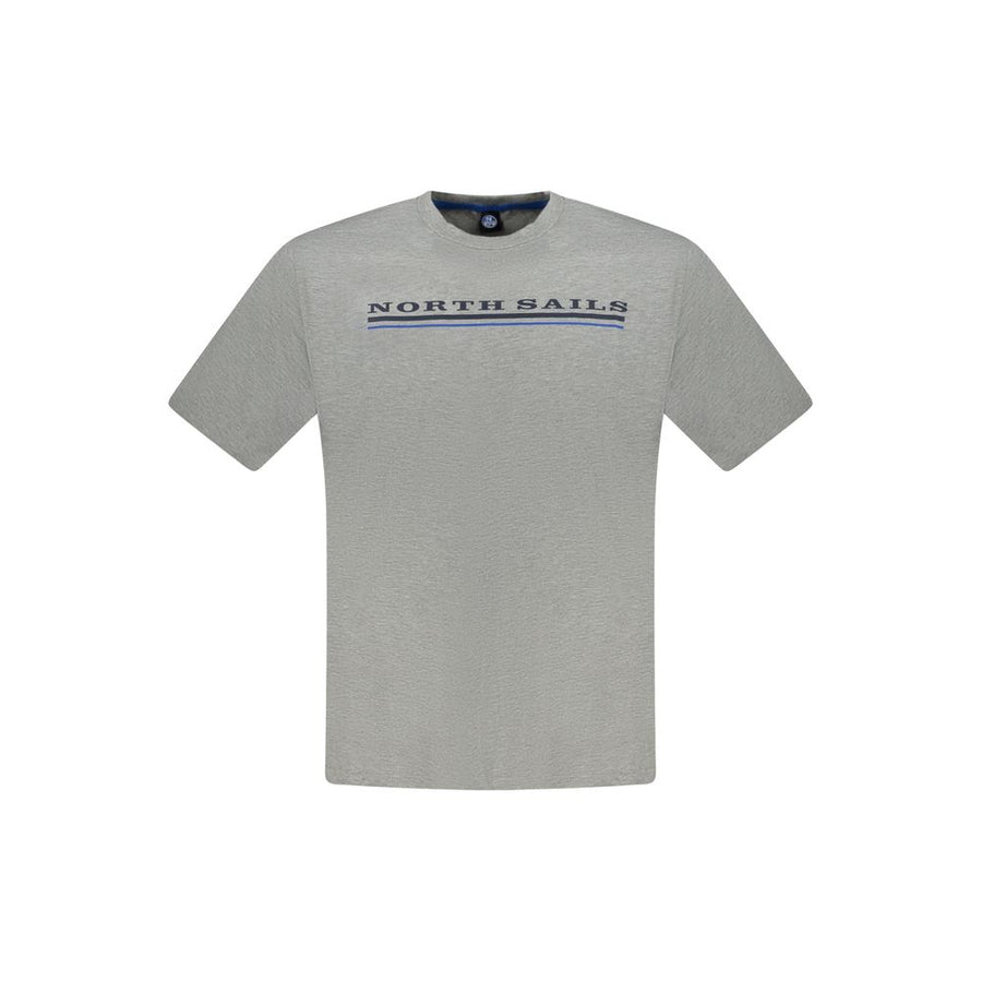 Gray Cotton Men T-Shirt