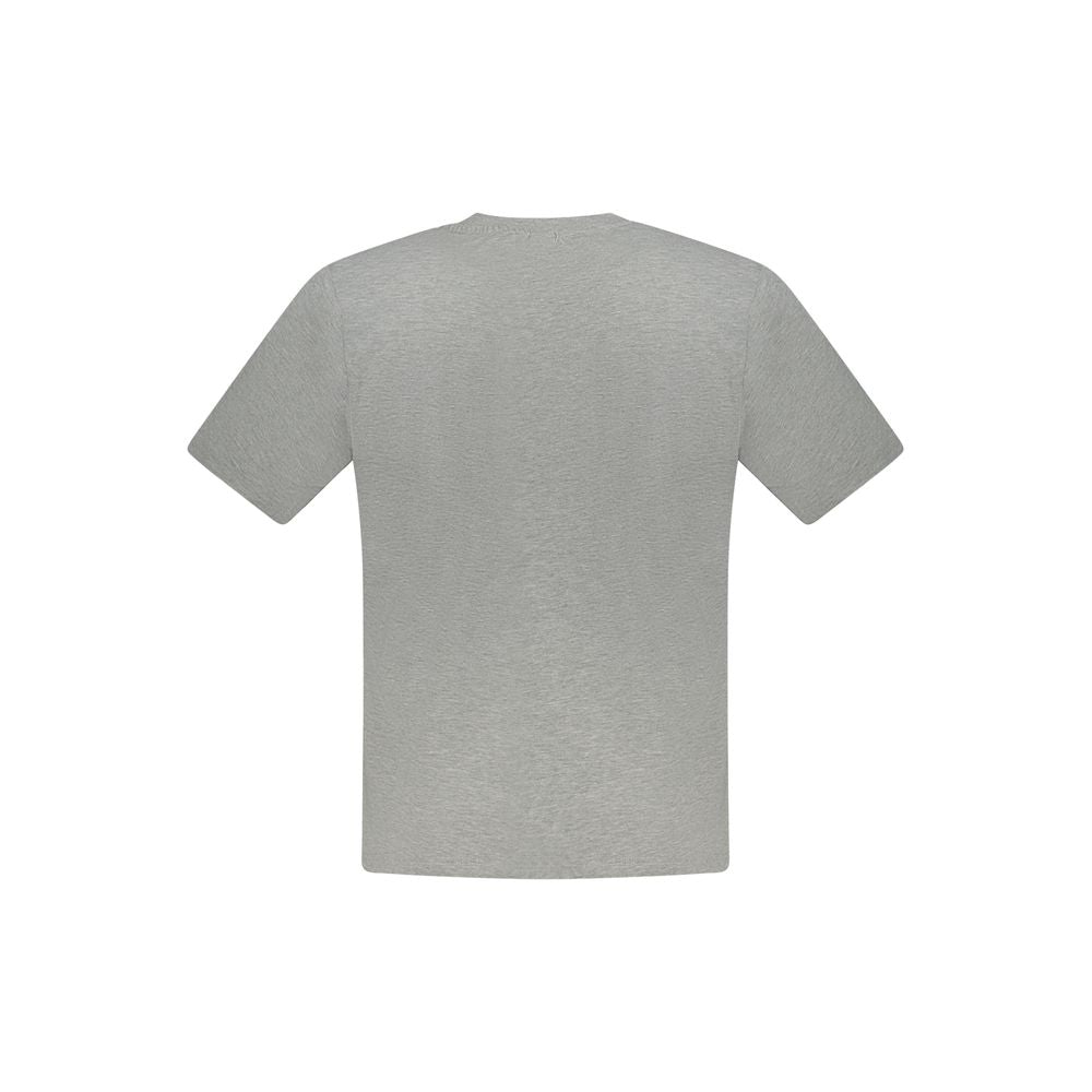 Gray Cotton Men T-Shirt