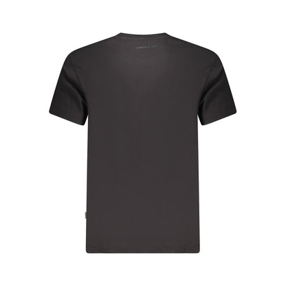 Black Cotton Men T-Shirt