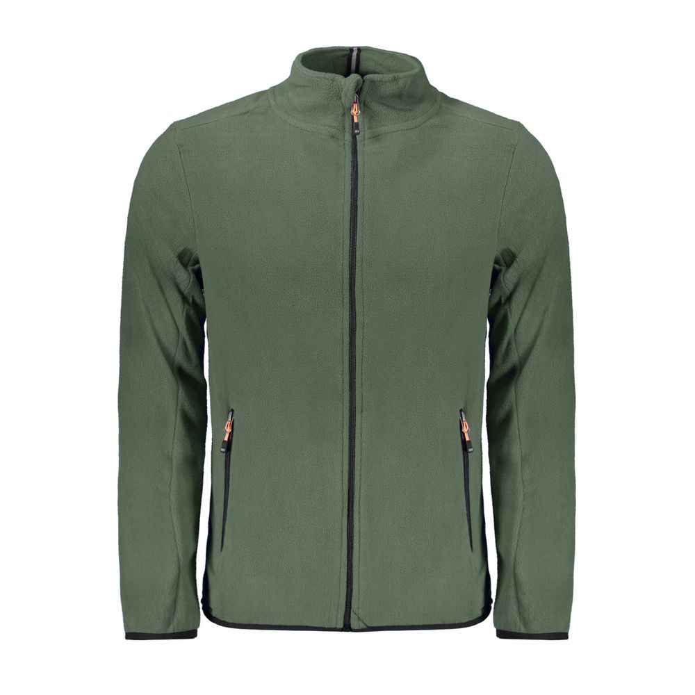 Green Polyester Men Sweater