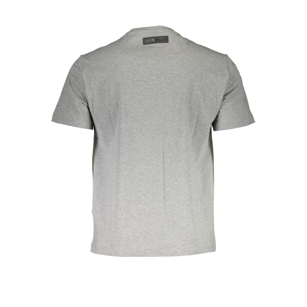 Gray Cotton Men T-Shirt