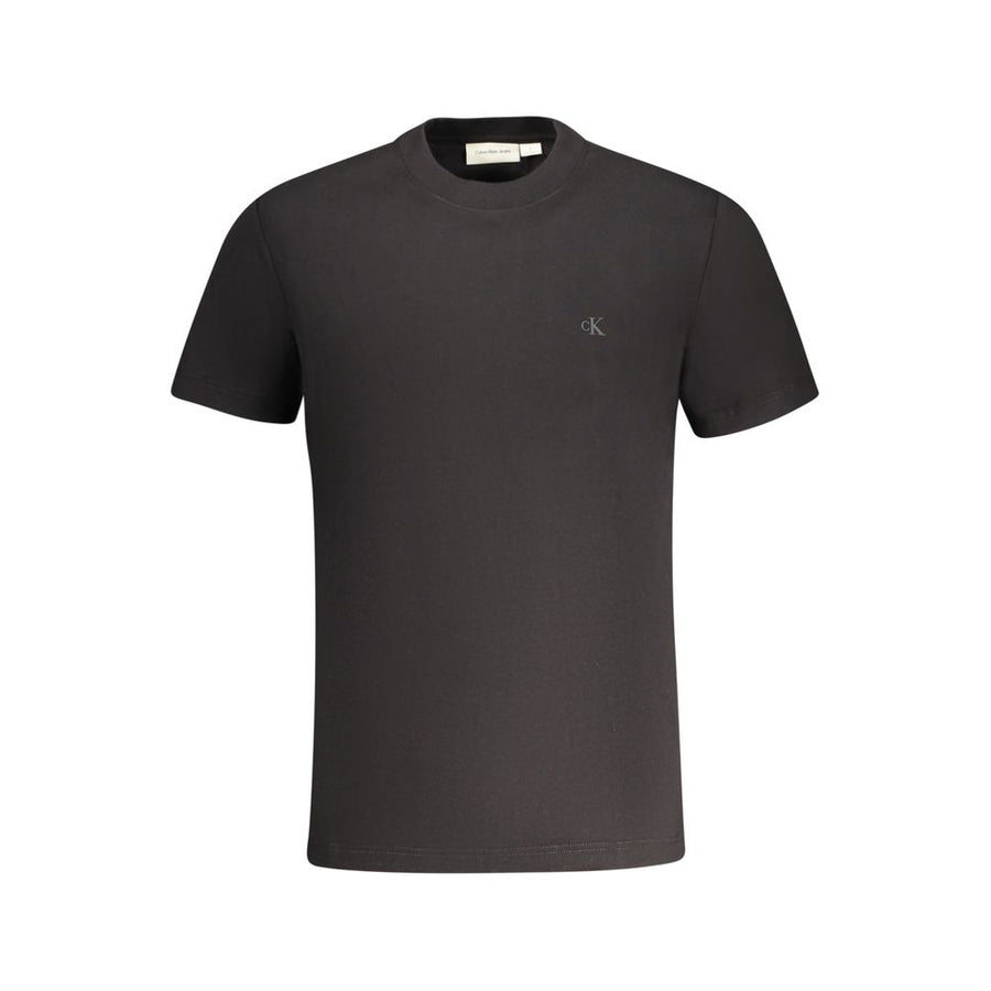 Black Cotton Men T-Shirt