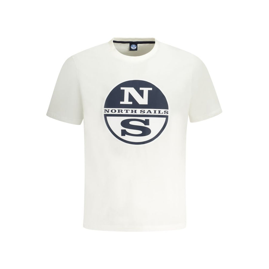 White Cotton Men T-Shirt